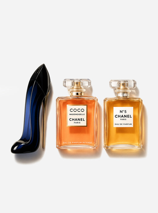 Coffret de 3 parfums GOOD GIRL, COCO MADEMOISELLE, Chanel Nº5 100 ml