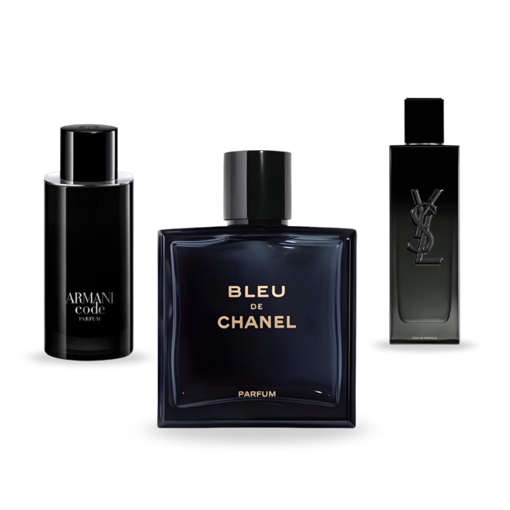 Coffret Signature Noble – Armani Code Parfum de Giorgio Armani, MYSLF de Yves Saint Laurent et Bleu de Chanel de Chanel [100 ml]