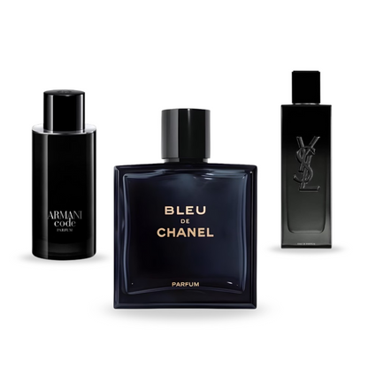 Coffret Signature Noble – Armani Code Parfum de Giorgio Armani, MYSLF de Yves Saint Laurent et Bleu de Chanel de Chanel [100 ml]