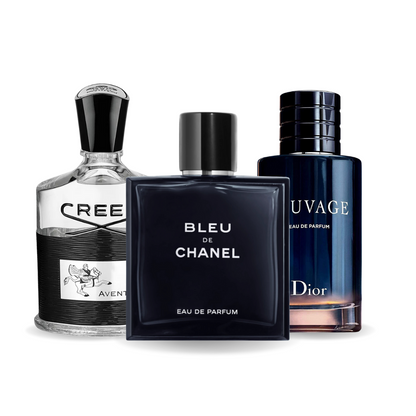Set di 3 Profumi Creed AVENTUS, BLEU DE CHANEL e Dior SAUVAGE 100ml