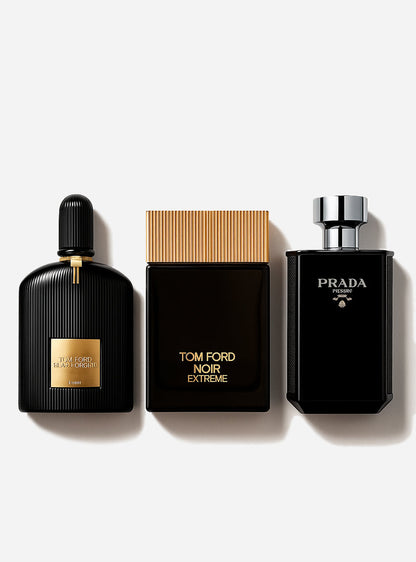 Coffret de 3 parfums Black Orchid, Noir Extreme, Prada Intense 100 ml
