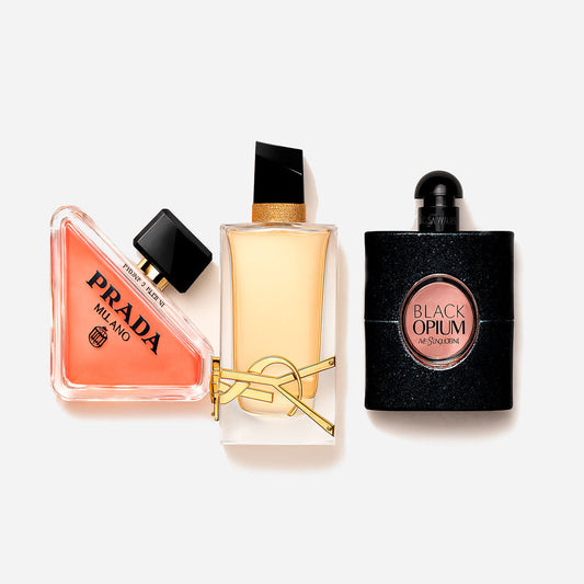 Combo de 3 parfums Prada Paradoxe, Black Opium Yves Saint Laurent, Libre 100 ml