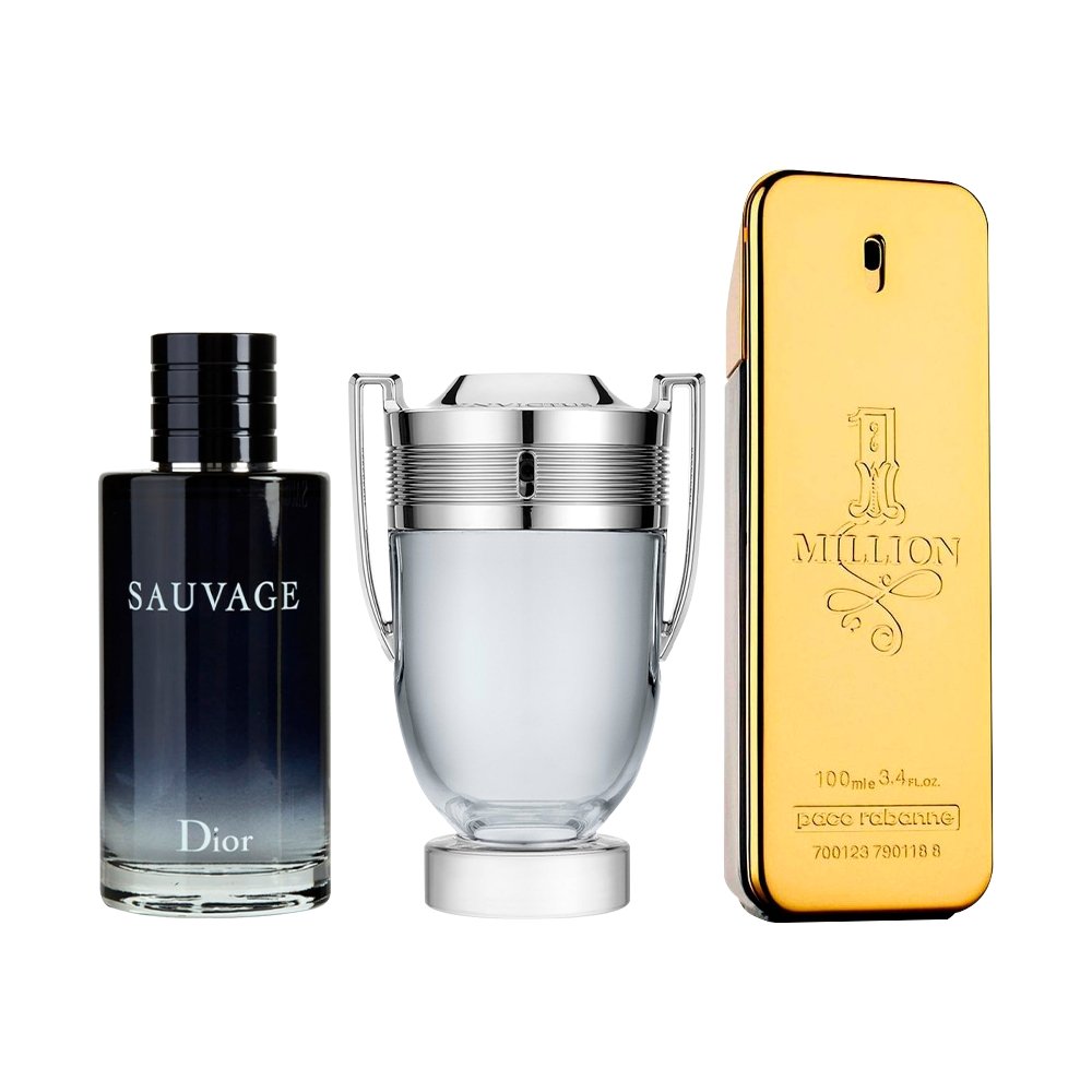 Coffret Énergie Suprême – Sauvage de Dior, Invictus de Paco Rabanne et One Million [100 ml]