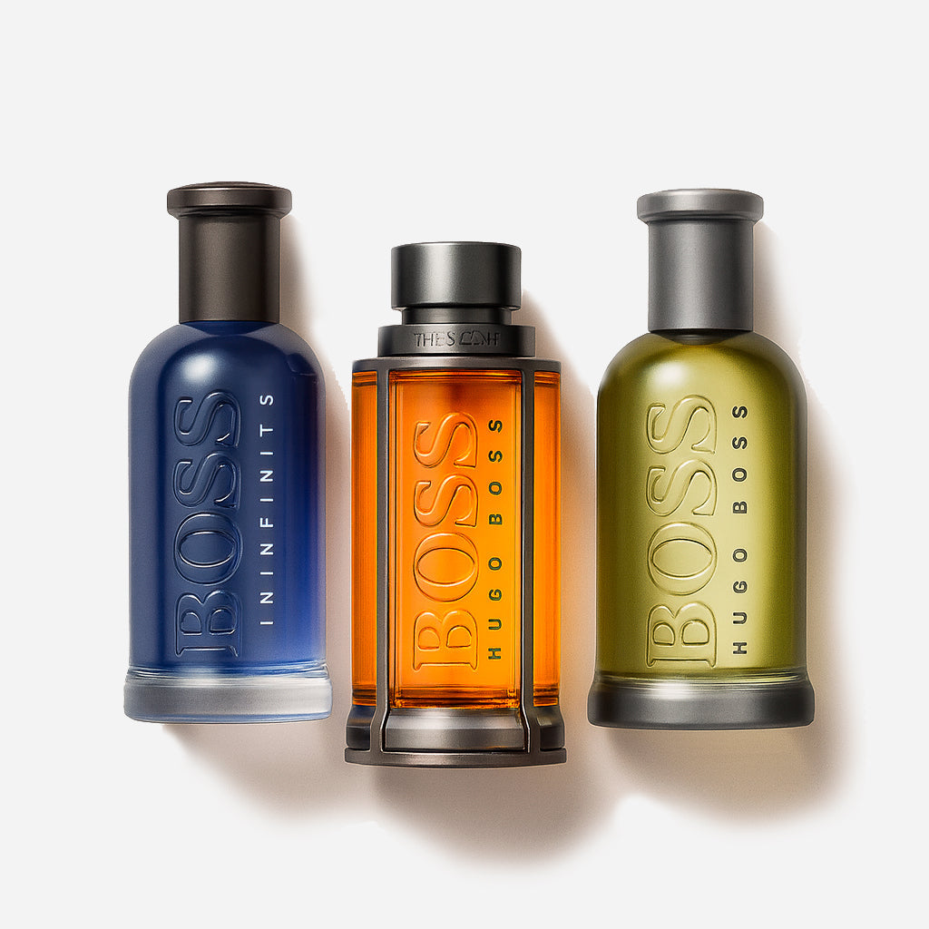 Coffret de 3 parfums Boss The Scent, Boss Bottled et Bottled Infinite 100 ml
